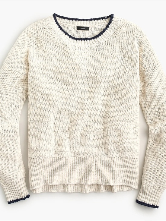 J. Crew Sweaters - J. Crew women’s tipped beach Crewneck Knit Sweater